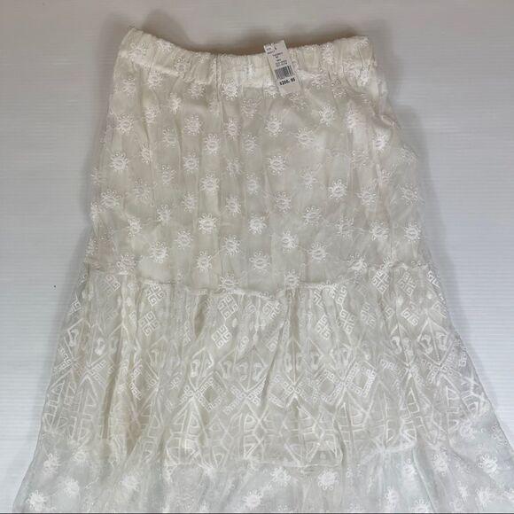 NWT Desigual Skirt White Lace Long Women's Size EU 40 Maxi Lined - Picture 4 of 11